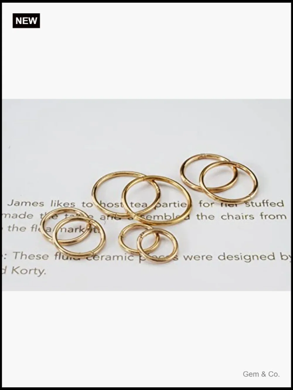 18G Surgical Steel Hinged Clicker Segment Nose Rings - 4 Pairs